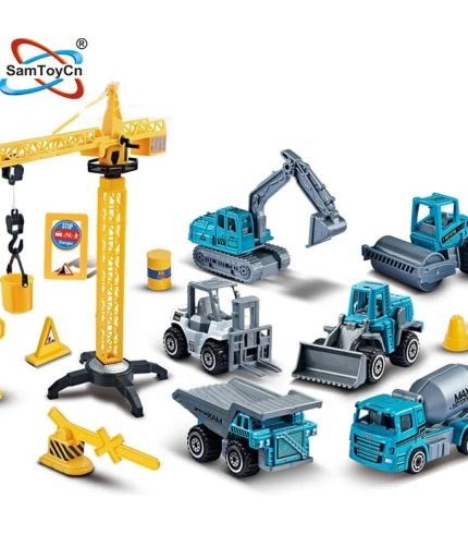 Wholesale 1:64 13PCS Dump Excavator Toys Small Model Car Metal Diecast Truck Alloy Car Toy for Boys