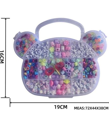 Samtoy Wholesale Diy Accessories Girl Handmade Jewelry Making Kit Beaded Bracelet Necklace Boxed Plastics Crystal Beads Toy