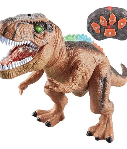 Samtoycn Electric Light Walking Light Simulation Sound Wiggle Head Toy Animal Remote Control RC Dinosaur with Certificate