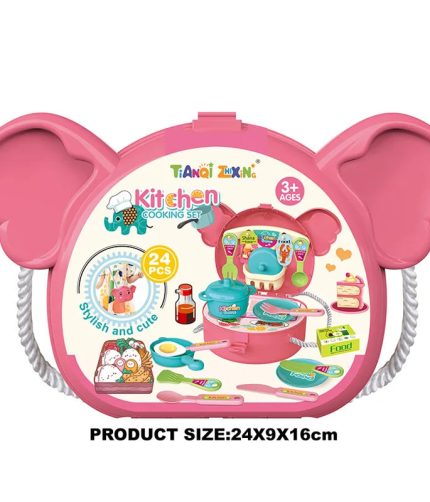 Samtoys Cheap Elephant Head Shoulder Bag Pretend Play Preschool Series Kids Mini Kitchen Toy Sets for Boy and Girl