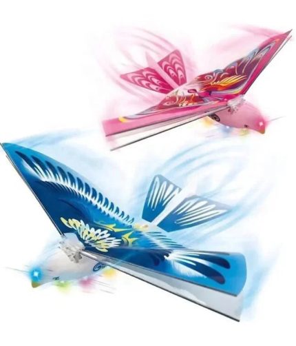 Samtoys Simulation Electric Outdoor E-Bird Glider Drone Hand Throwing Flying Bird Toy with Led Light