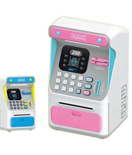Simpling Save Money Kid Money Box Piggy Bank Face Recognition ATM Toy with Plastic Rectangle