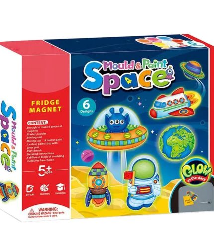 Space DIY Plaster Glow In The Dark Fridge Magnets Drawing Painting Toy